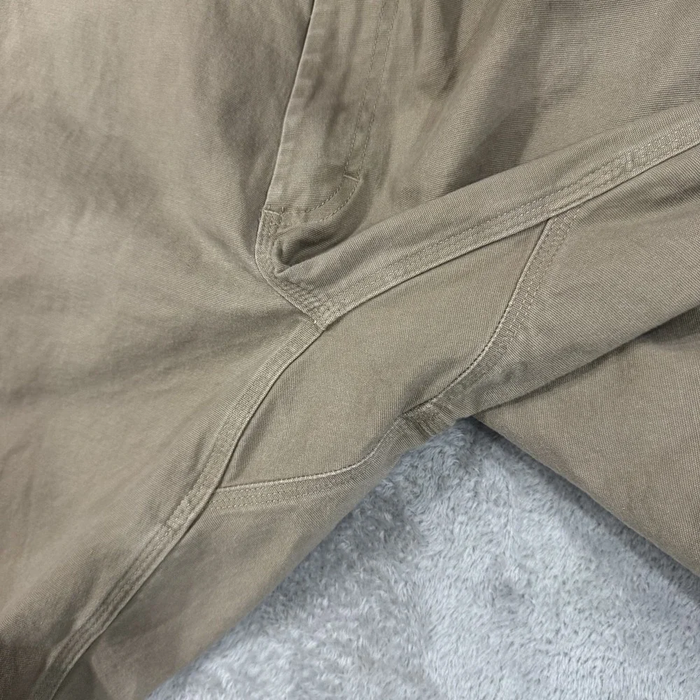 Flex Fire Hose Shorts Mens 40 Beige Canvas Gusseted Hammer Loops Carpenter Flex
